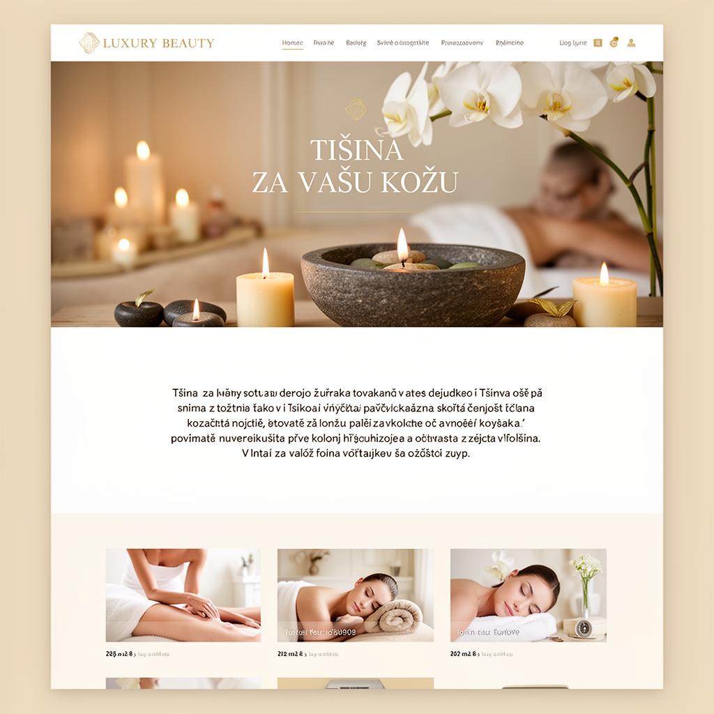 Luxury Beauty — koncept web stranice