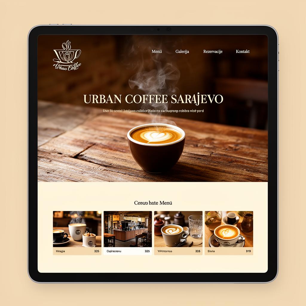 Urban Coffee Sarajevo — koncept web stranice