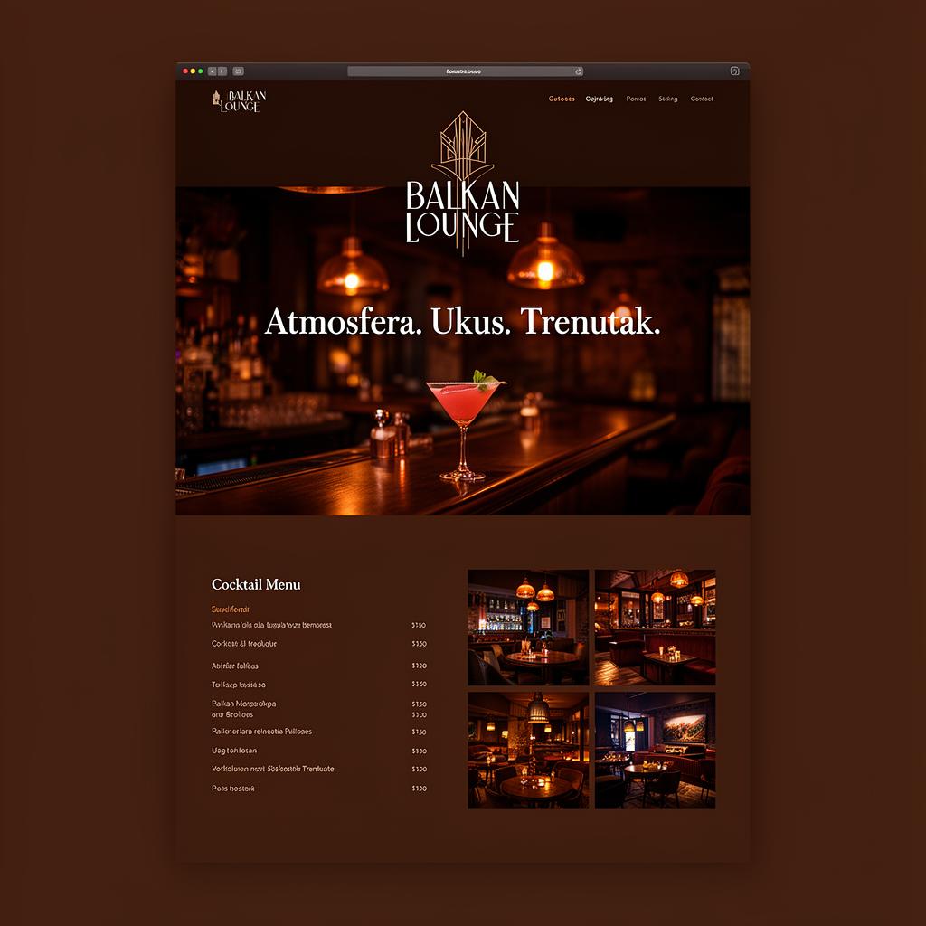 Balkan Lounge — koncept web stranice