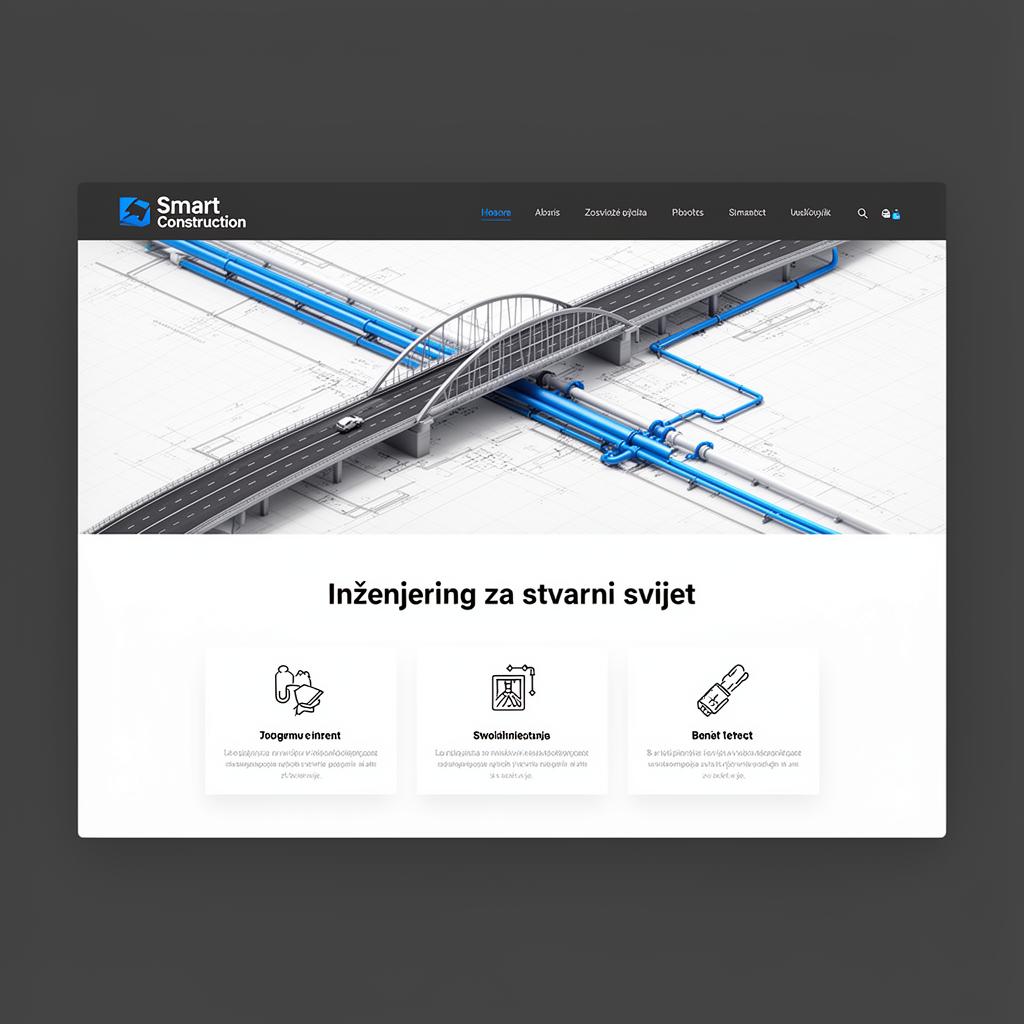 Smart Construction — koncept web stranice