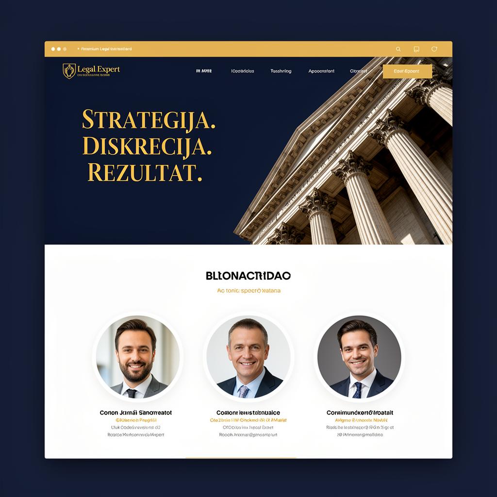 Legal Expert — koncept web stranice
